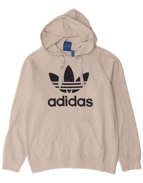 Adidas Grafisk hættetrøje til mænd, lille hvid bomuld
