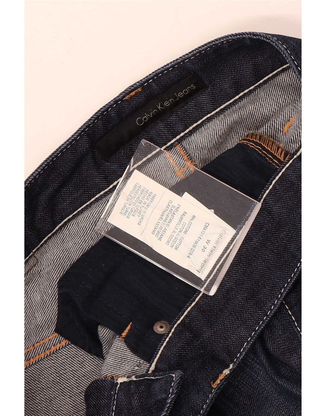 Calvin Klein Womens Bootcut Jeans W30 L32 Navy Blue Cotton