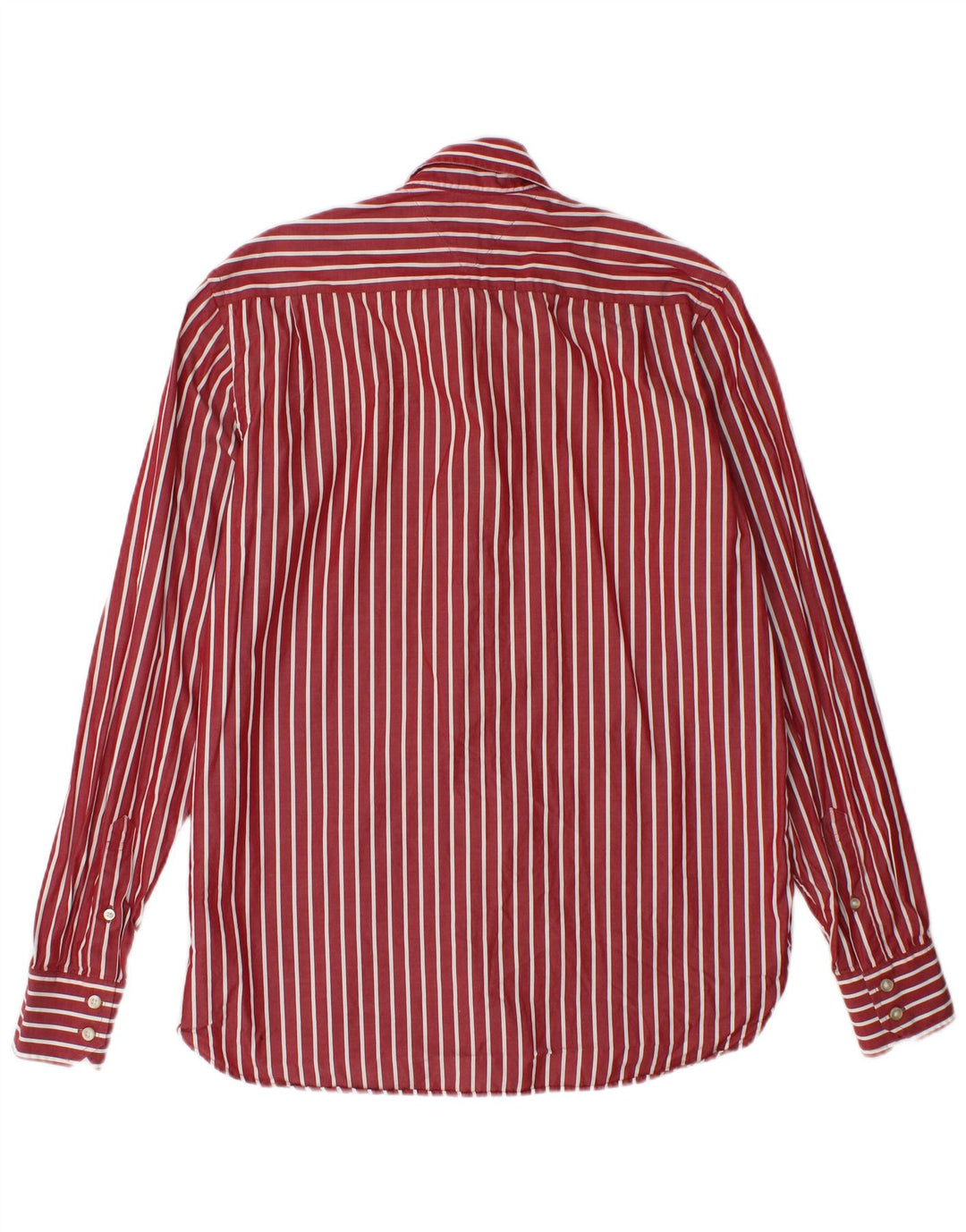 Tommy Hilfiger Mens Shirt Small Red Striped Cotton