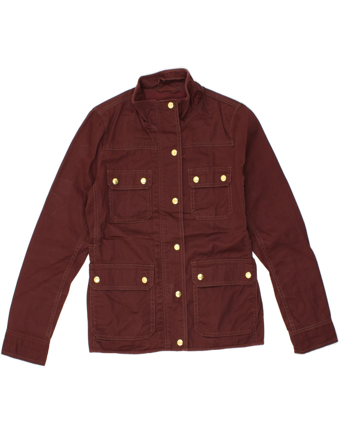 J. CREW Womens Utility Jacket UK 10 Small Maroon Vintage J. Crew and Second-Hand J. Crew from Messina Hembry 