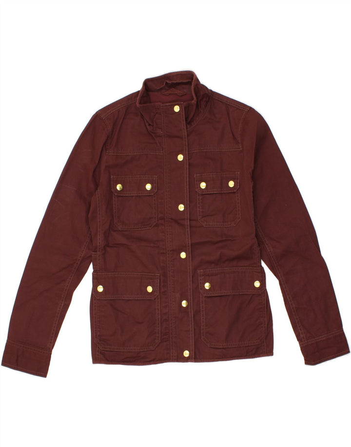 J. CREW Womens Utility Jacket UK 10 Small Maroon Vintage J. Crew and Second-Hand J. Crew from Messina Hembry 