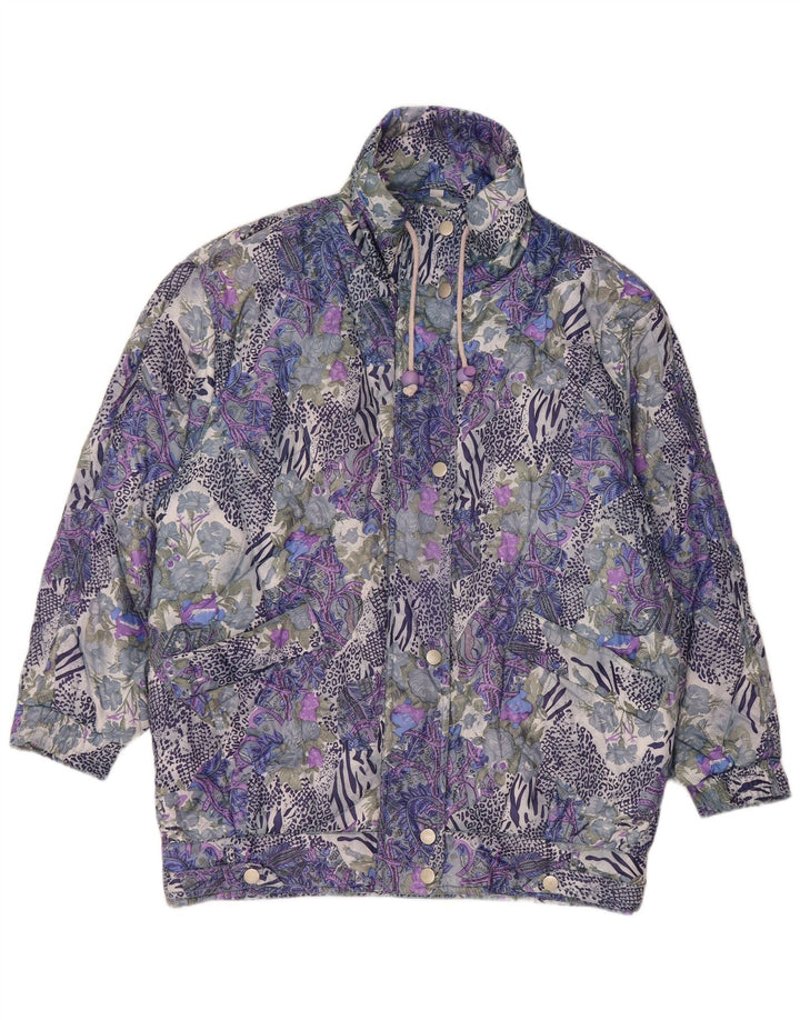 Giubbotto bomber da donna con motivo astratto VINTAGE UK 14 medio multicolore