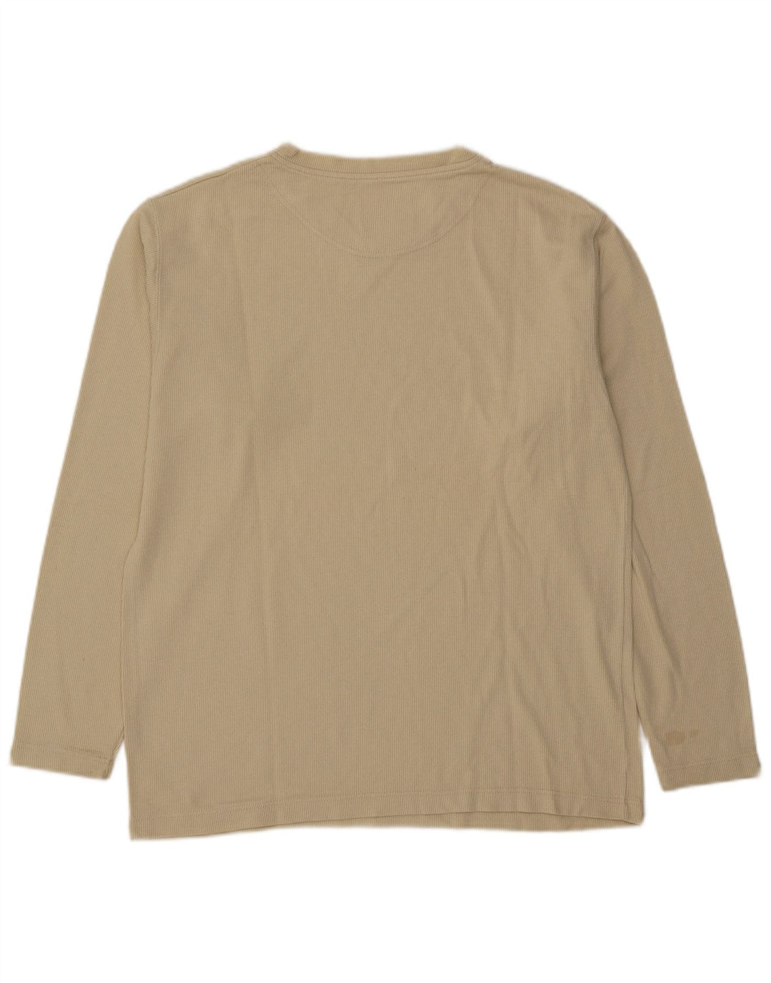 CHAMPION Mens Top Long Sleeve Large Beige Cotton