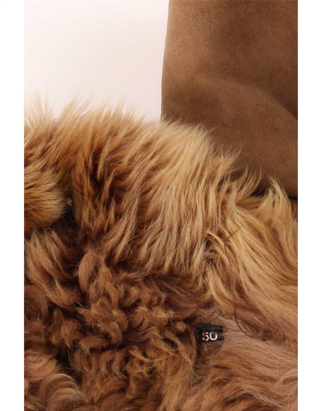 Vintage Womens Loose Fit Shearling Jacket IT 50 XL Brown Classic