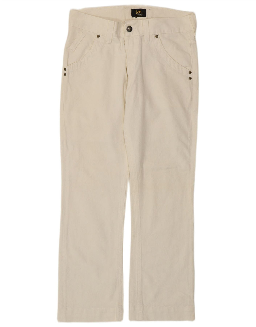 LEE Mens Roper Straight Jeans W31 L30  White Cotton