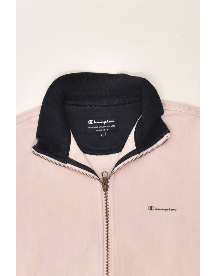 CHAMPION Womens Tracksuit Top Jacket UK 18 XL Pink Cotton | Vintage Champion | Thrift | Second-Hand Champion | Used Clothing | Messina Hembry 