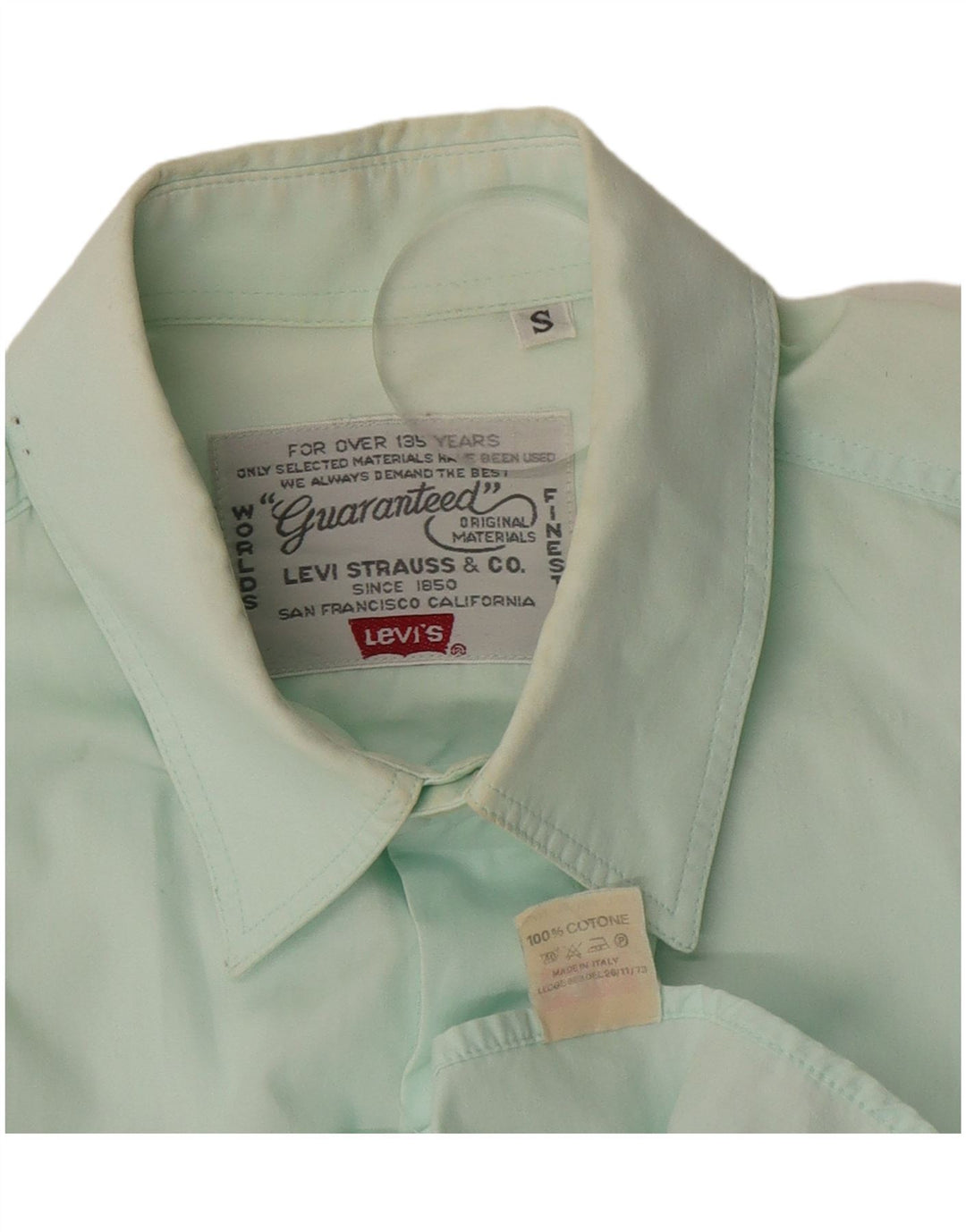 Camicia Levi's Uomo Small Turchese Cotone