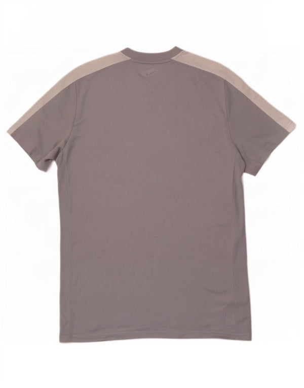 Nike Mens Dri Fit Slim T-Shirt Top Large Grey Colourblock Polyester