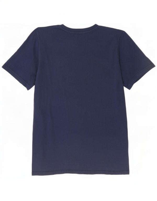 Ellesse Herre grafisk T-shirt Top Stor marineblå stribet bomuld