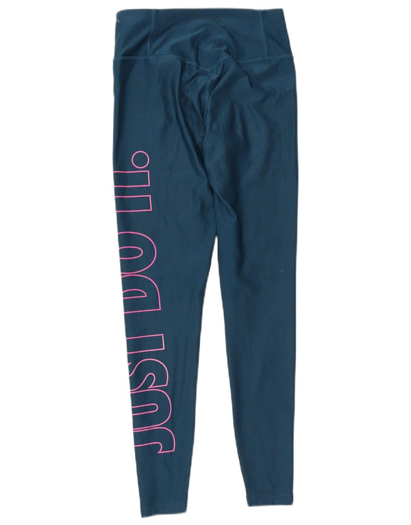 Leggings grafici Nike da donna Dri Fit UK 6 XS blu poliestere