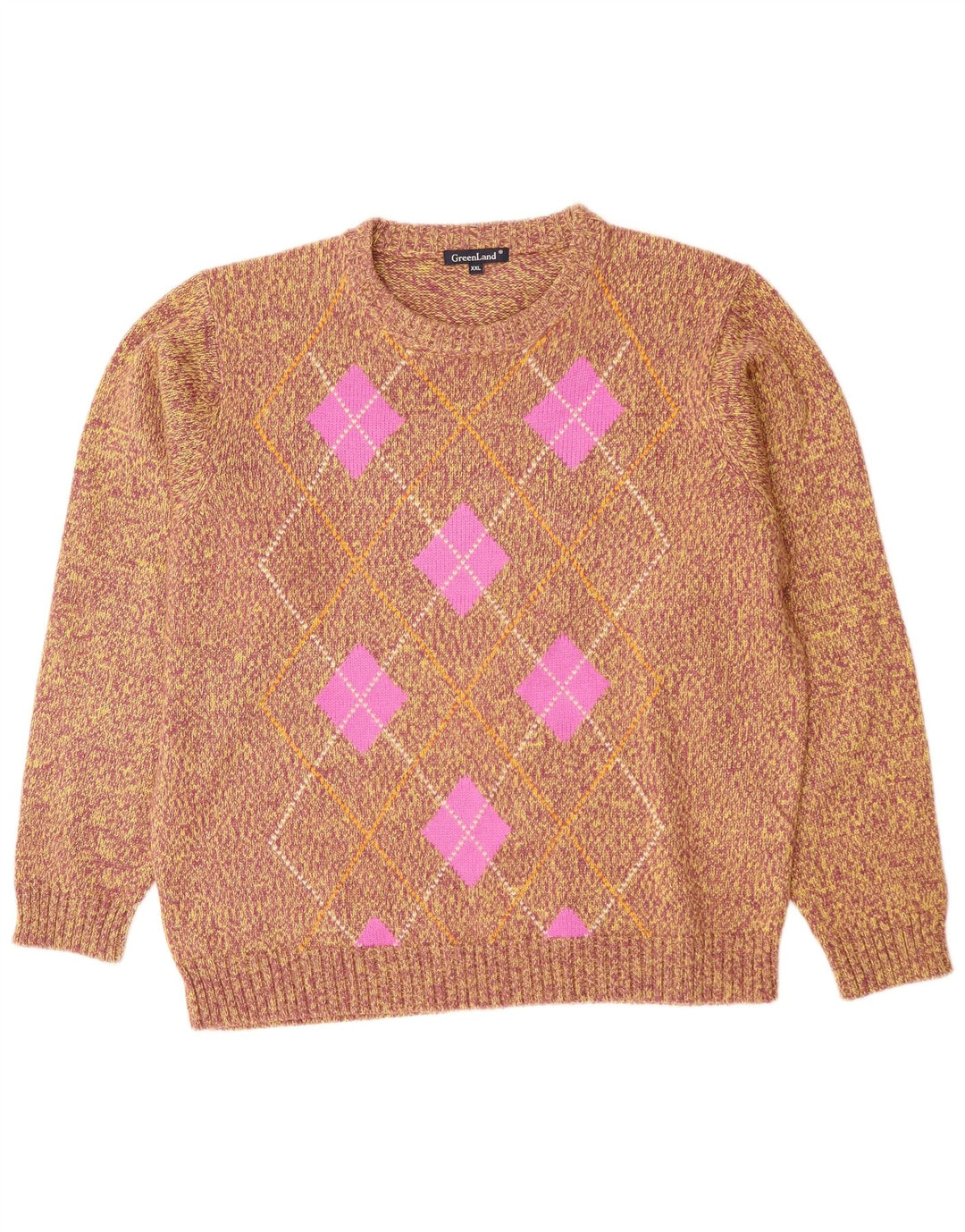 GREENLAND Womens UK 20 2XL Multicoloured Argyle/Diamond Acrylic