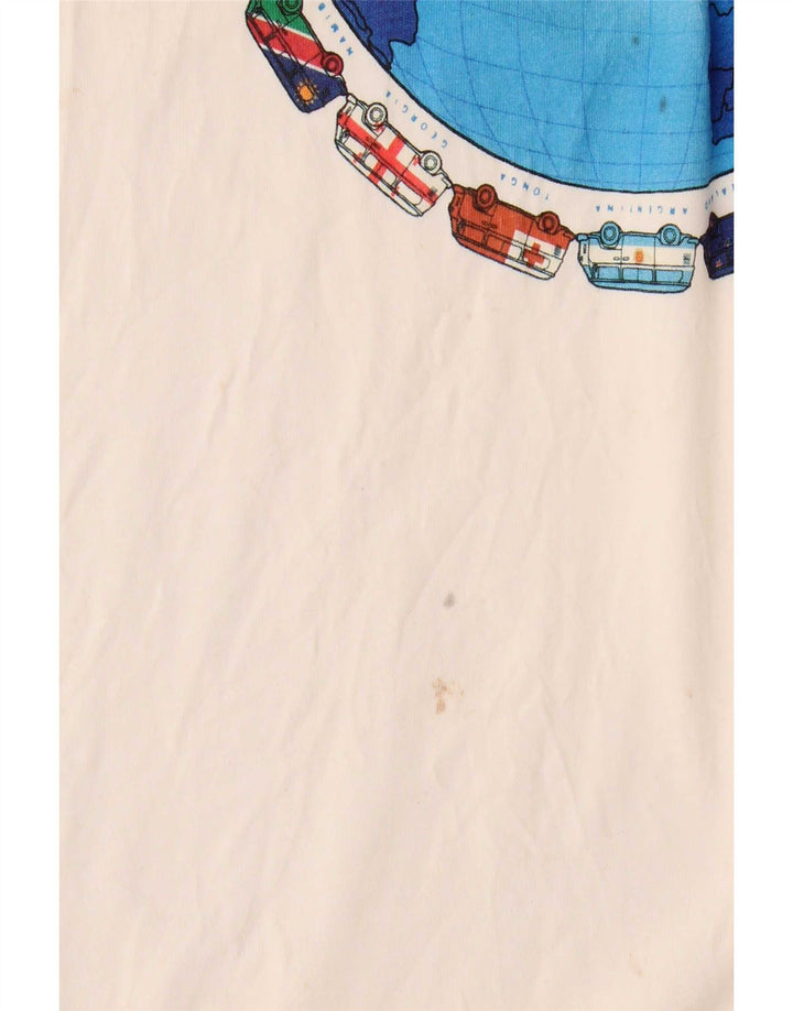 Fat Face Mens Graphic T-Shirt Top Large White Cotton
