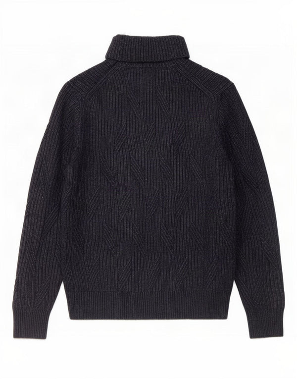 Marks & Spencer Γυναικείο πουλόβερ με ρολό λαιμόκοψη UK 14 Large Navy Blue