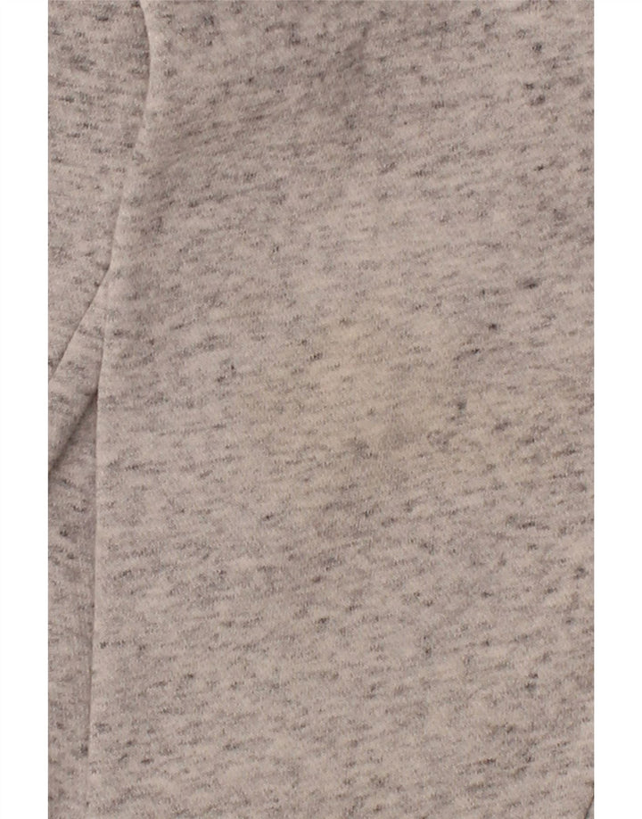HOLLISTER Mens Graphic Sweatshirt Jumper Medium Grey Flecked Cotton