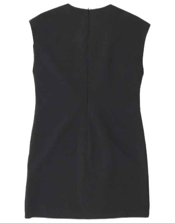 Zara Womens Sheath Dress UK 12 Medium Navy Blue Polyester
