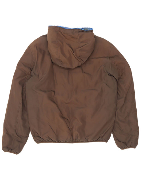 Invicta Mens Hooded Reversible Padded Jacket UK 40 Large Brown Polyester