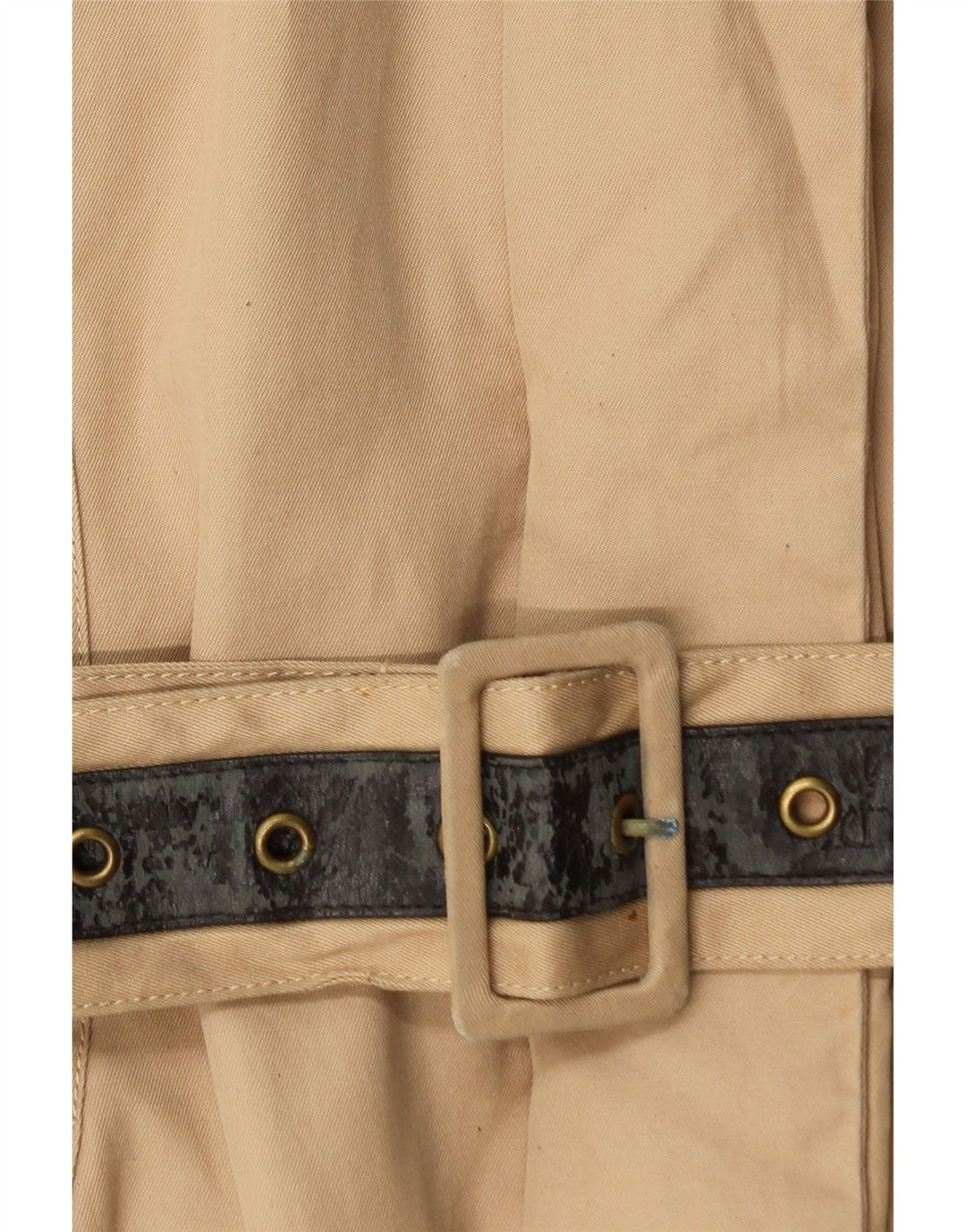 TRUSSARDI JEANS Womens Padded Coat IT 42 Medium Beige Cotton