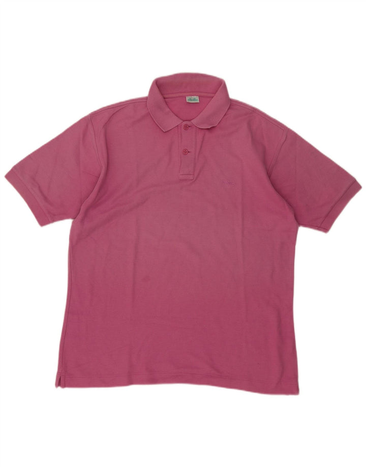Ellesse Mens Polo Shirt Large Pink Cotton