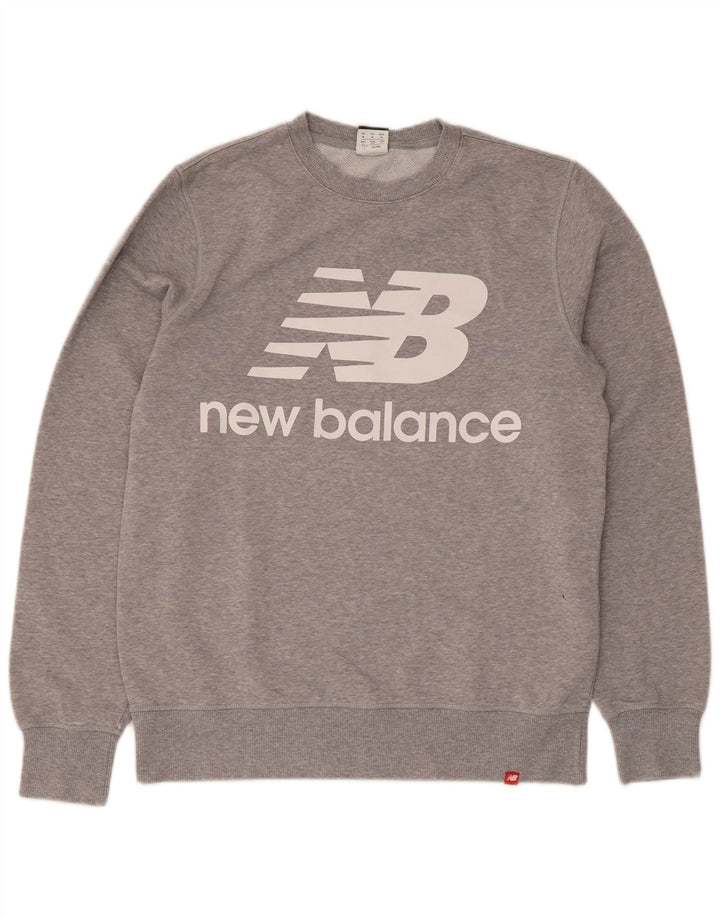 New Balance Mens Graphic Sweatshirt Jumper Medium Grey
