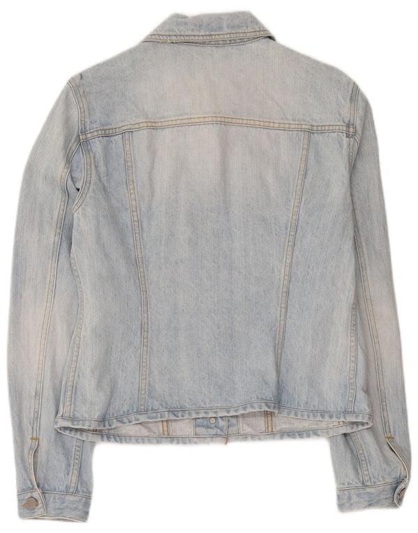 Benetton Dame denimjakke UK 14 Medium Blue Bomuld