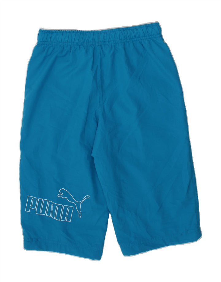 PUMA Boys Graphic Bermuda Sport Shorts 7-8 Years Small Blue Polyester Vintage Puma and Second-Hand Puma from Messina Hembry 