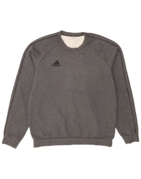 Adidas Herren-Sweatshirt mit normaler Passform, mittelgrau gefleckte Baumwolle