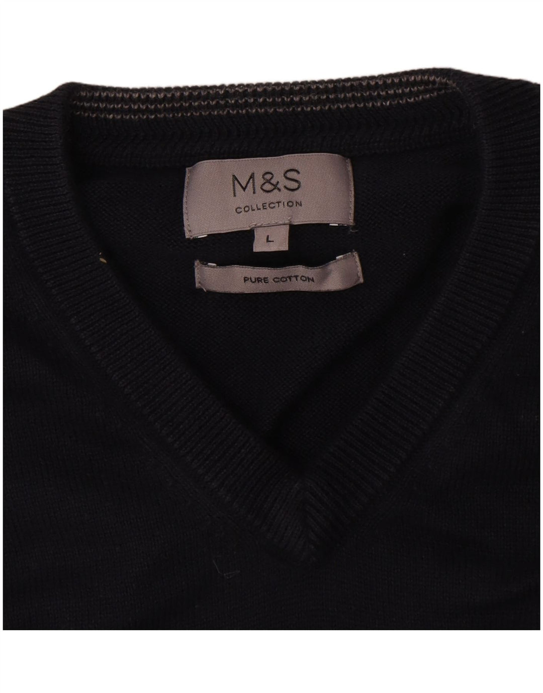 Marks & Spencer Mens Vest Tank Top Large Navy Blue Cotton