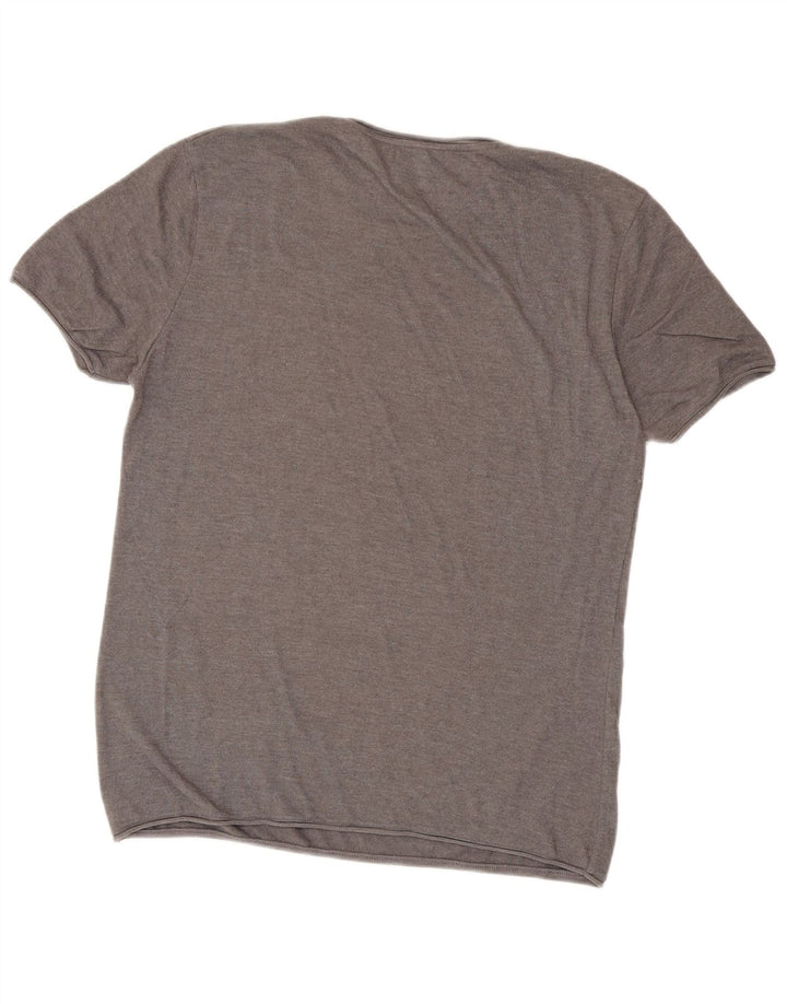 Zara Herre T-Shirt Top Stor Grå