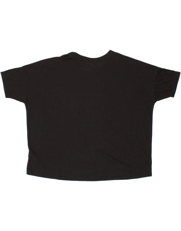NIKE Womens Oversized Graphic T-Shirt Top UK 14 Medium Black Polyester