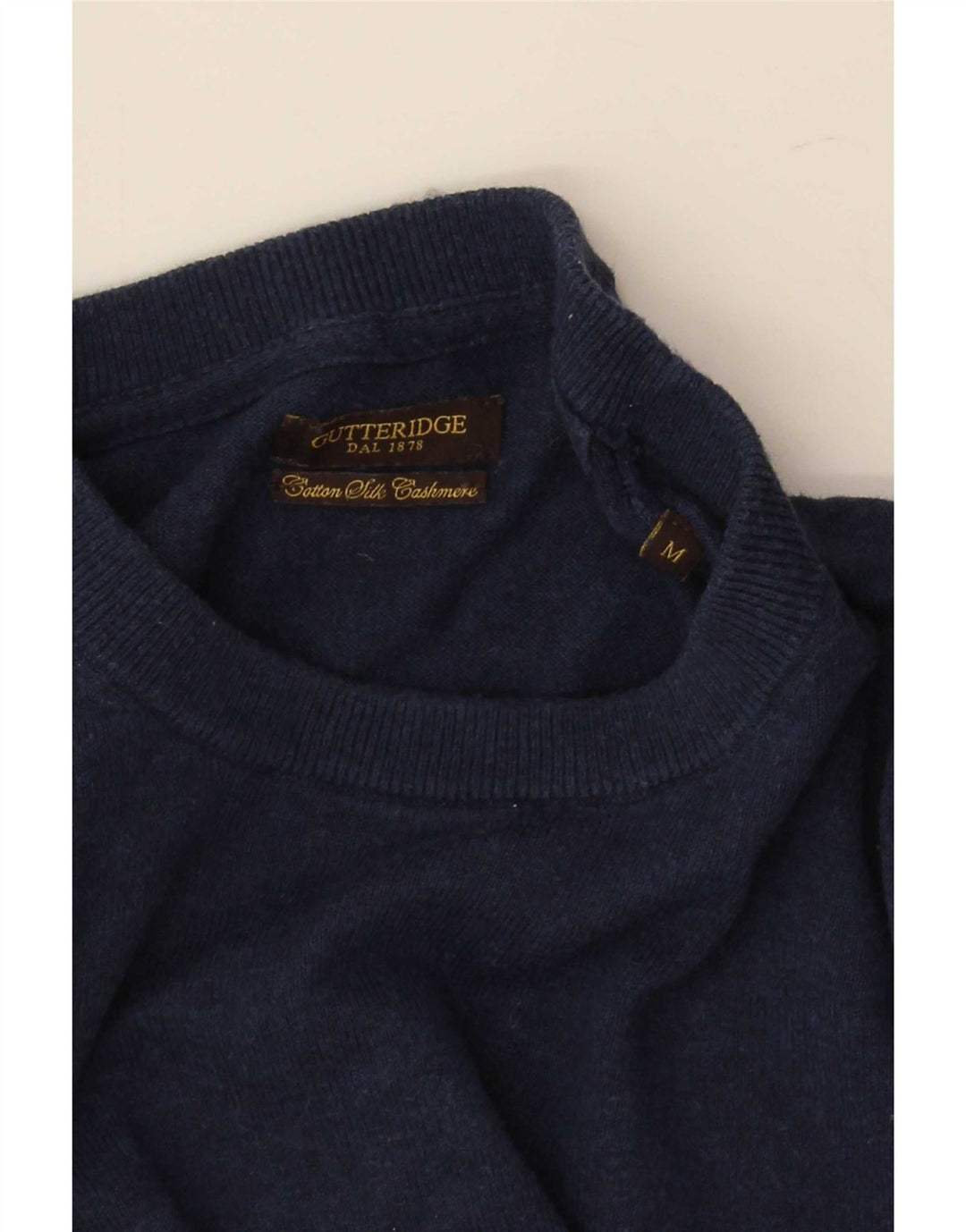 Gutteridge Pull Col Rond Homme Bleu Marine Moyen Coton