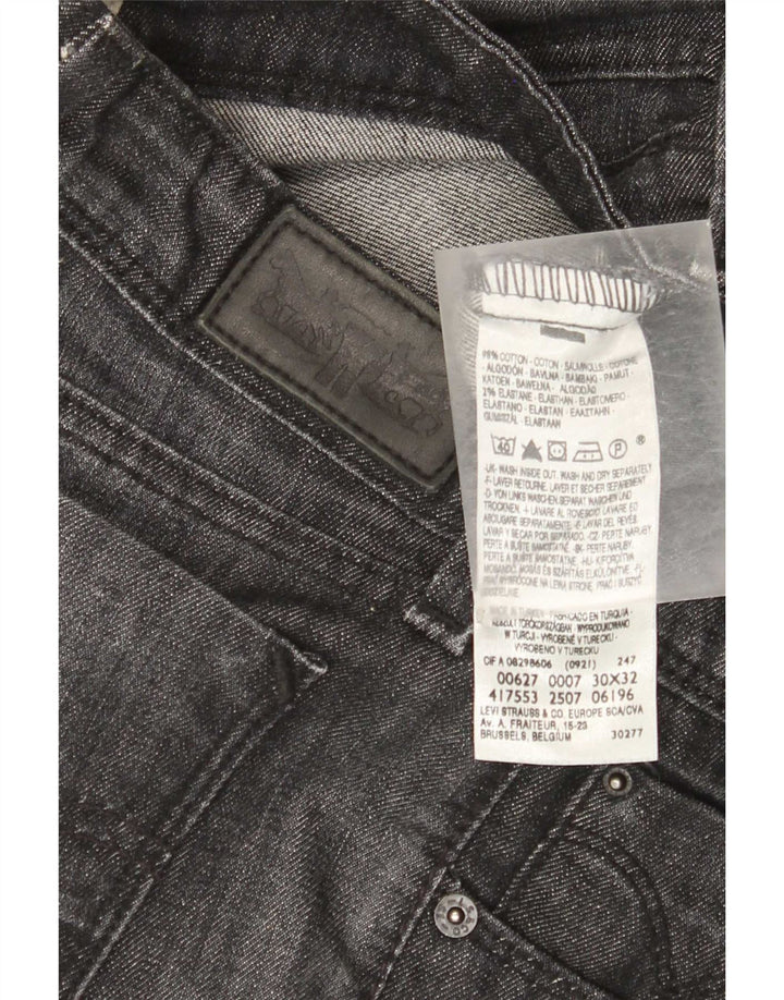 Jeans dritti Levi's 627 da donna W30 L29 cotone grigio