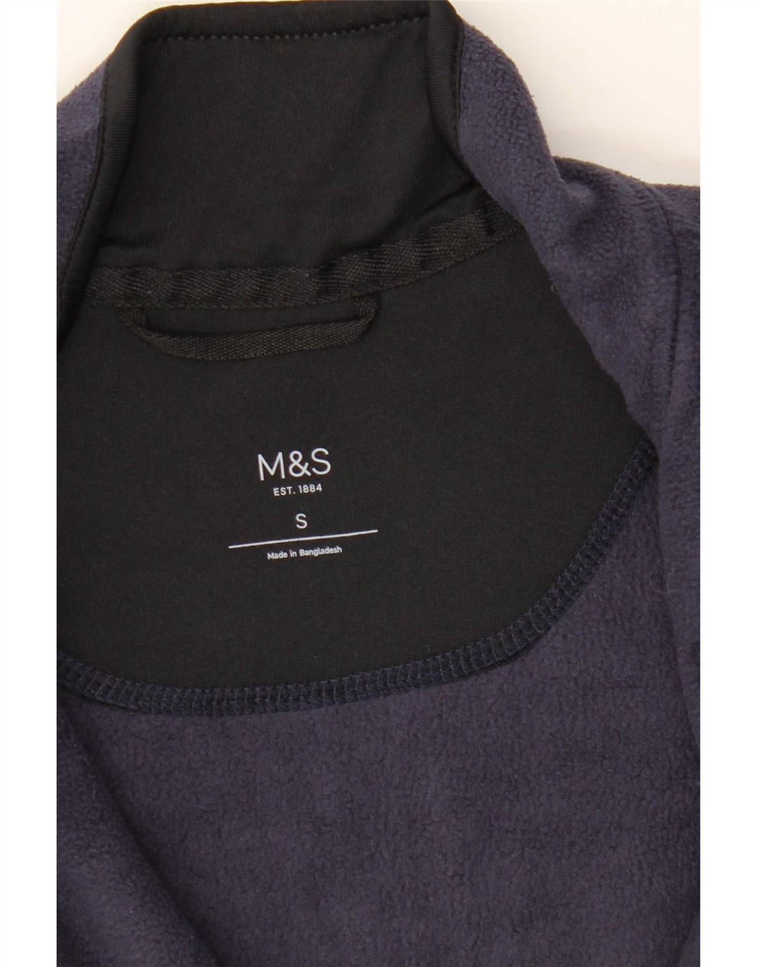 Marks & Spencer Mens Fleece Jacket UK 36 Small Navy Blue