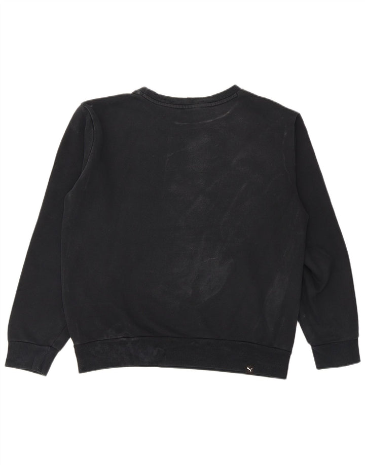 Puma Mens Graphic Sweatshirt Jumper Small Black Cotton