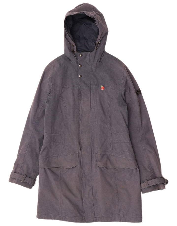 Berghaus Womens Hooded Raincoat UK 12 Medium Blue Polyamide