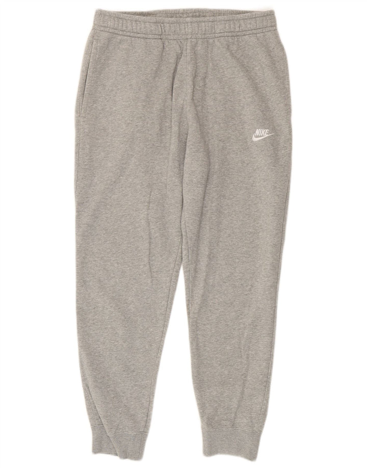 NIKE Mens Tracksuit Trousers Joggers Medium Grey Flecked Cotton