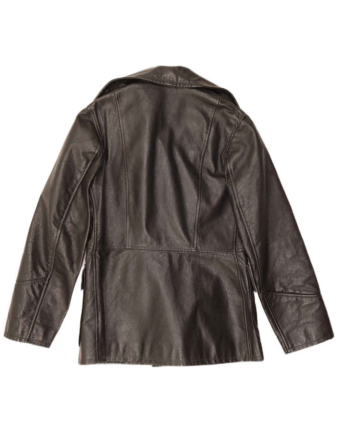 Vintage Damen Lederjacke UK 10 Small Schwarz