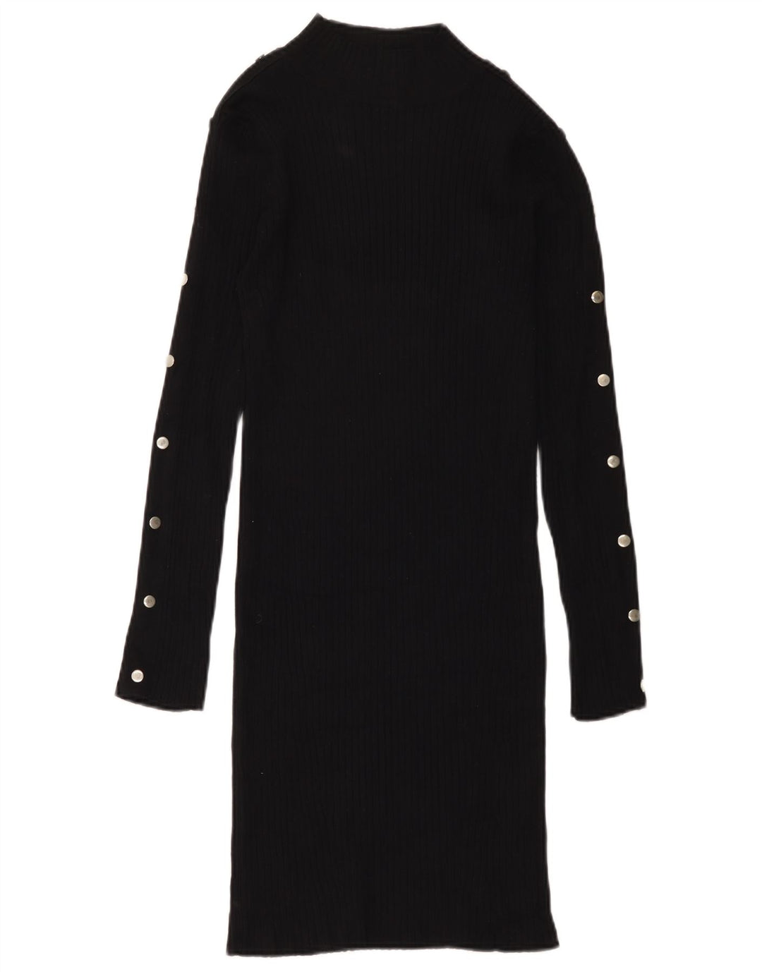 Zara Womens Jumper Dress UK 12 Medium Black Viscose