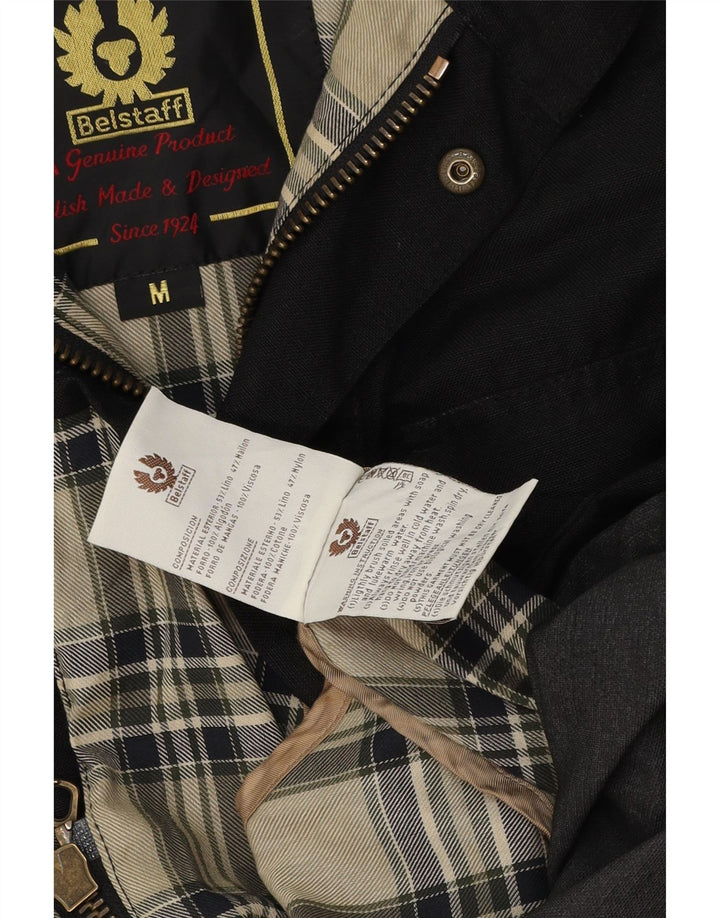 BELSTAFF Mens Utility Jacket UK 38 Medium Black Cotton