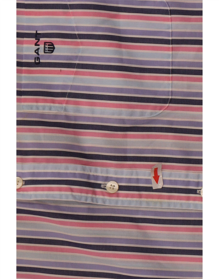 Gant Mens Regular Fit Shirt Large Multicoloured Striped Cotton