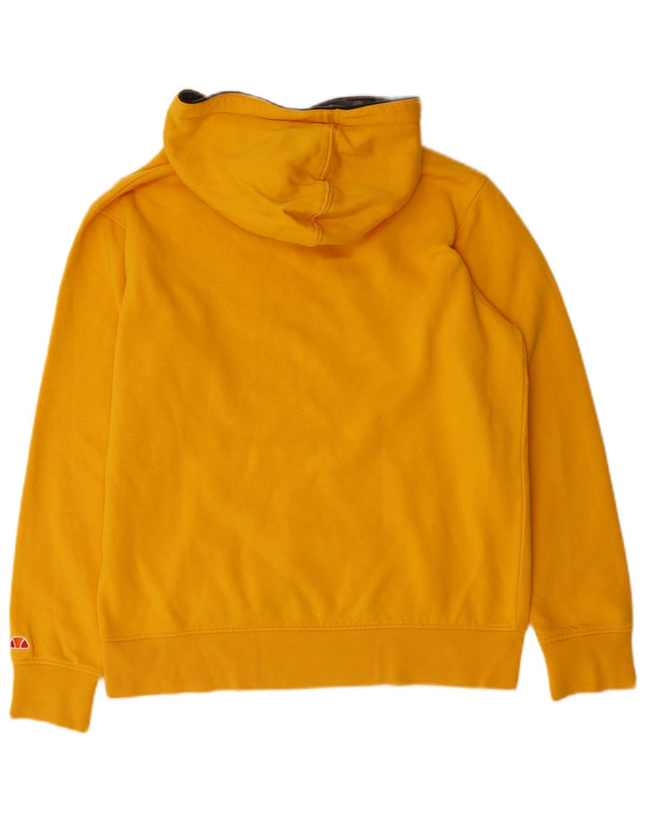 ELLESSE Mens Graphic Hoodie Jumper Medium Yellow