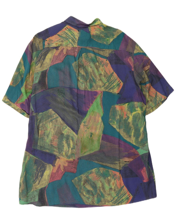 Jupiter Mens Short Sleeve Shirt Size 40 Medium Multicoloured Colourblock