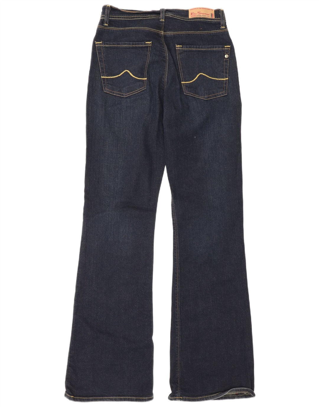 Ben Sherman Womens Bootcut Jeans W28 L32 Navy Blue Cotton
