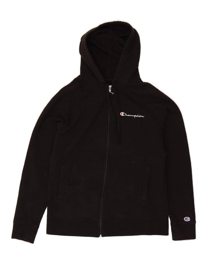 CHAMPION Mens Graphic Zip Hoodie Sweater Small Black Vintage Champion and Second-Hand Champion from Messina Hembry 
