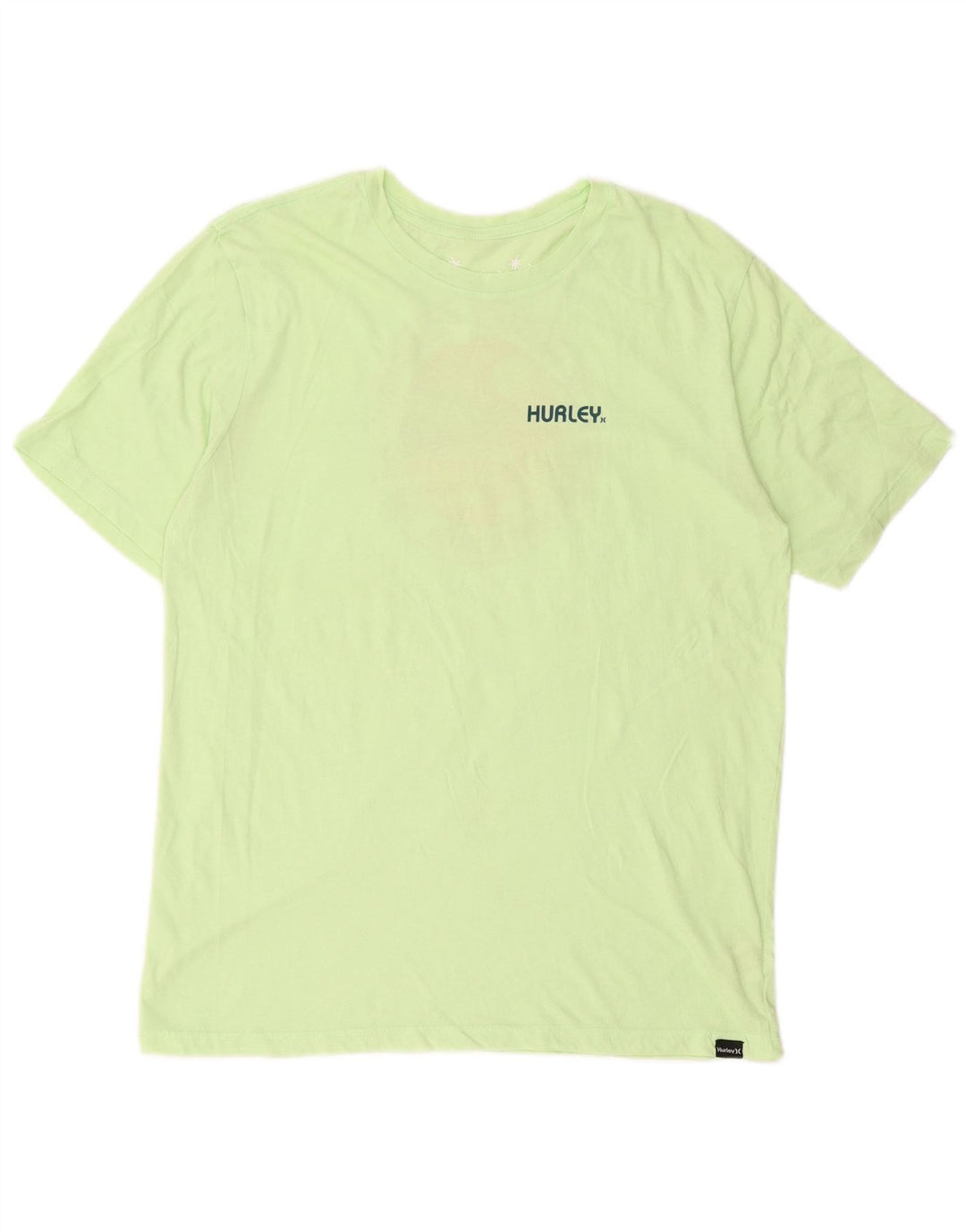 Hurley Mens Graphic T-Shirt Top Medium Green Cotton