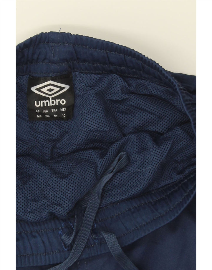 UMBRO Boys Sport Shorts 9-10 Years Navy Blue Polyester Vintage Umbro and Second-Hand Umbro from Messina Hembry 