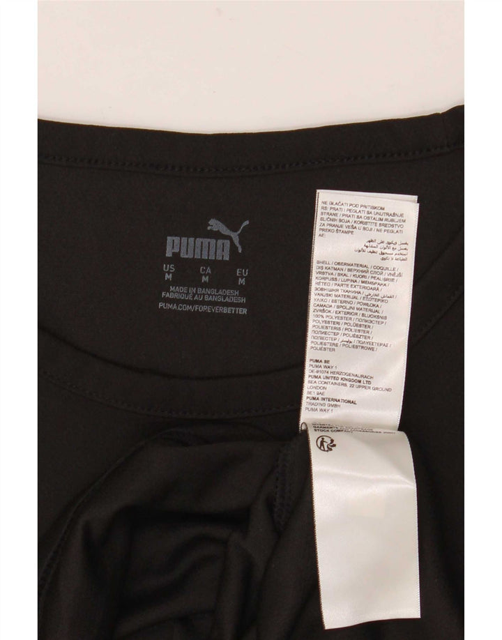 Puma Herren T-Shirt Top Medium Schwarz Colourblock Polyester