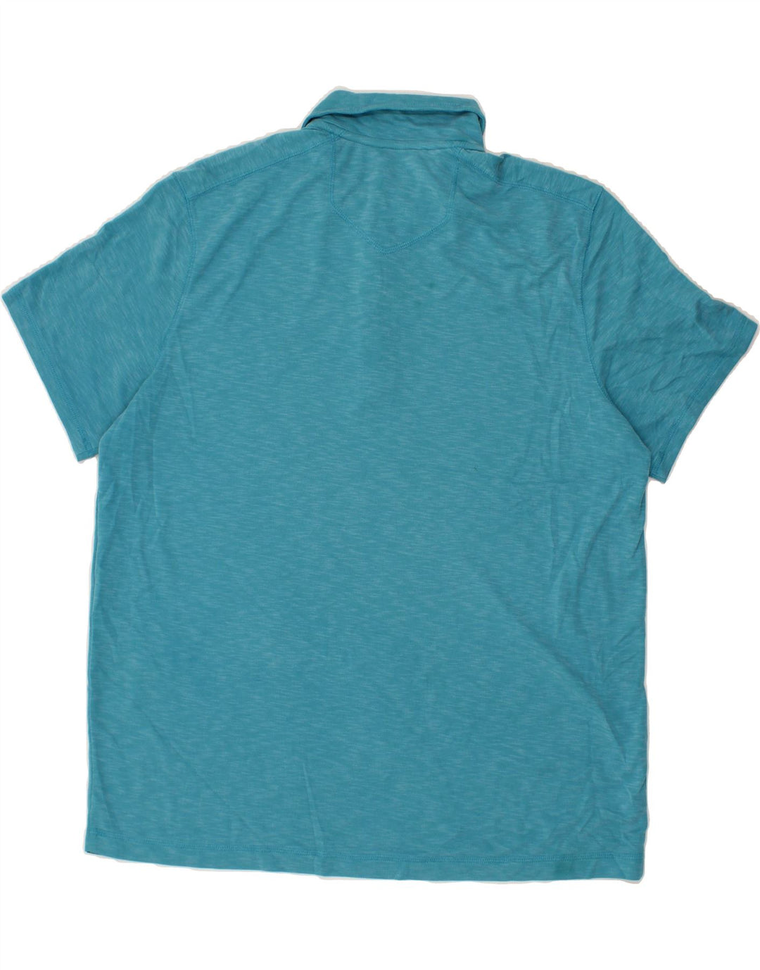 EDDIE BAUER Mens Polo Shirt XL Blue Flecked Lyocell Vintage Eddie Bauer and Second-Hand Eddie Bauer from Messina Hembry 
