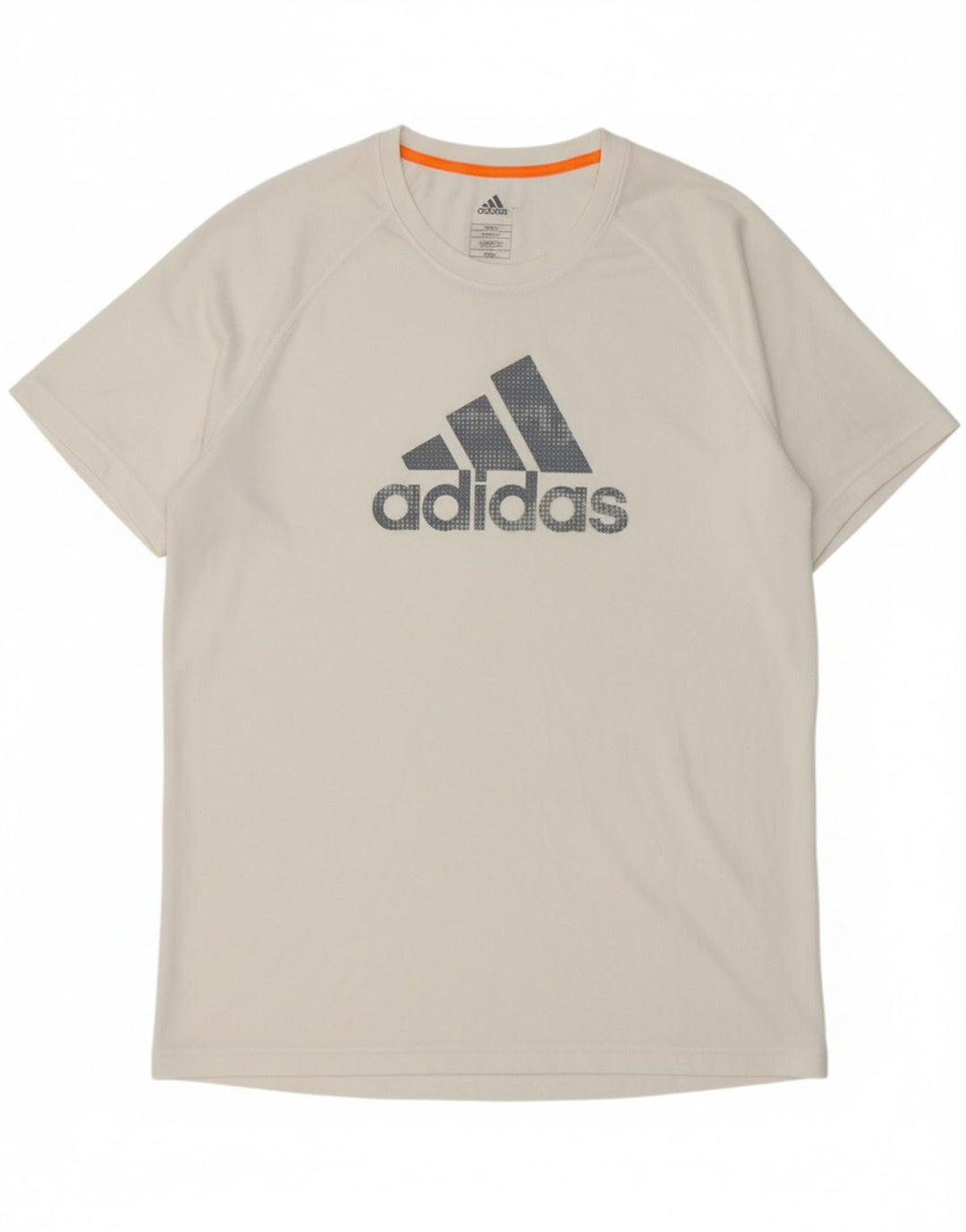 ADIDAS Mens Climalite Graphic T-Shirt Top Large White Polyester Vintage Adidas and Second-Hand Adidas from Messina Hembry 