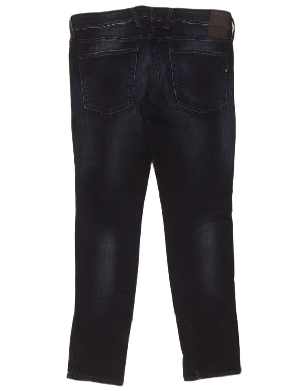 Replay Mens Anbass Slim Jeans W36 L32 sötétkék pamut