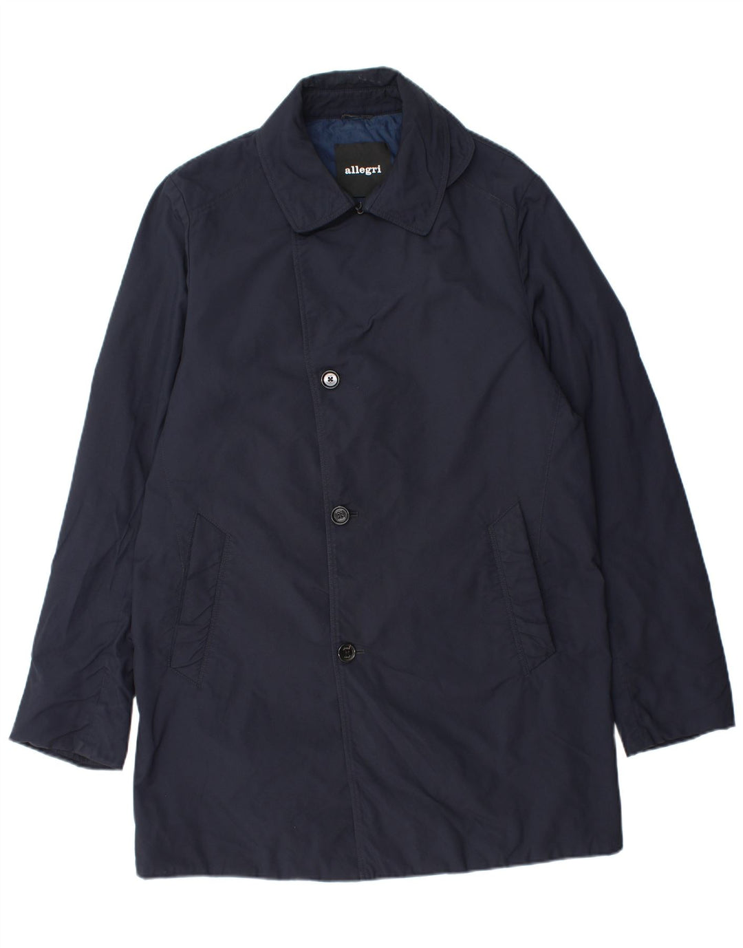 Allegri Mens Overcoat UK 38 Medium Navy Blue